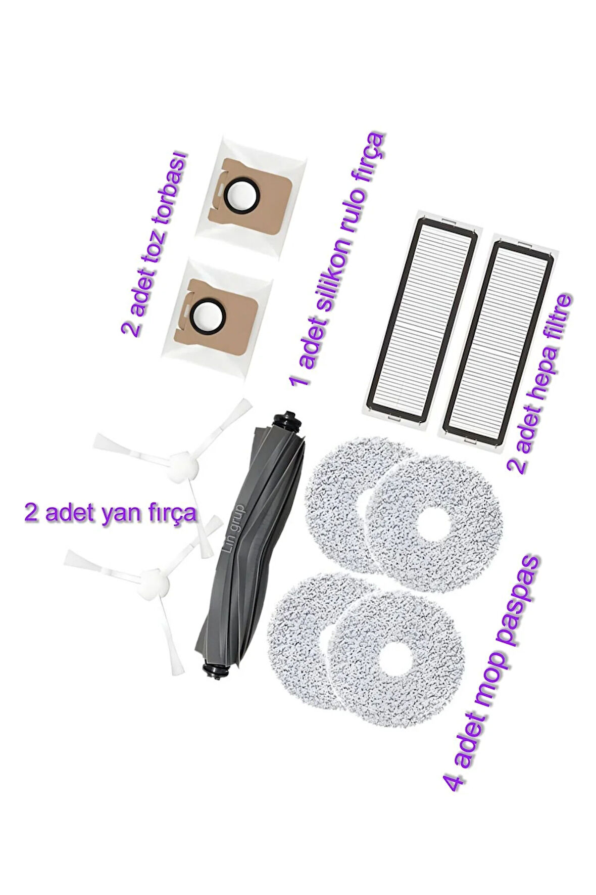 Dream L10S Ultra uyumlu yedek fırça filtre mop paspas yedek parça seti