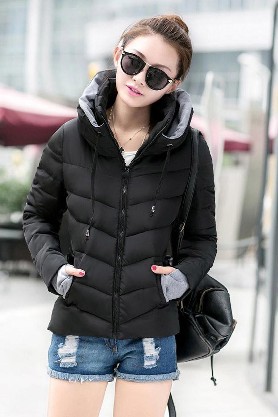 Barbora Günlük Su Geçirmez Kışlık Şişme Kadın Mont  801siyah12