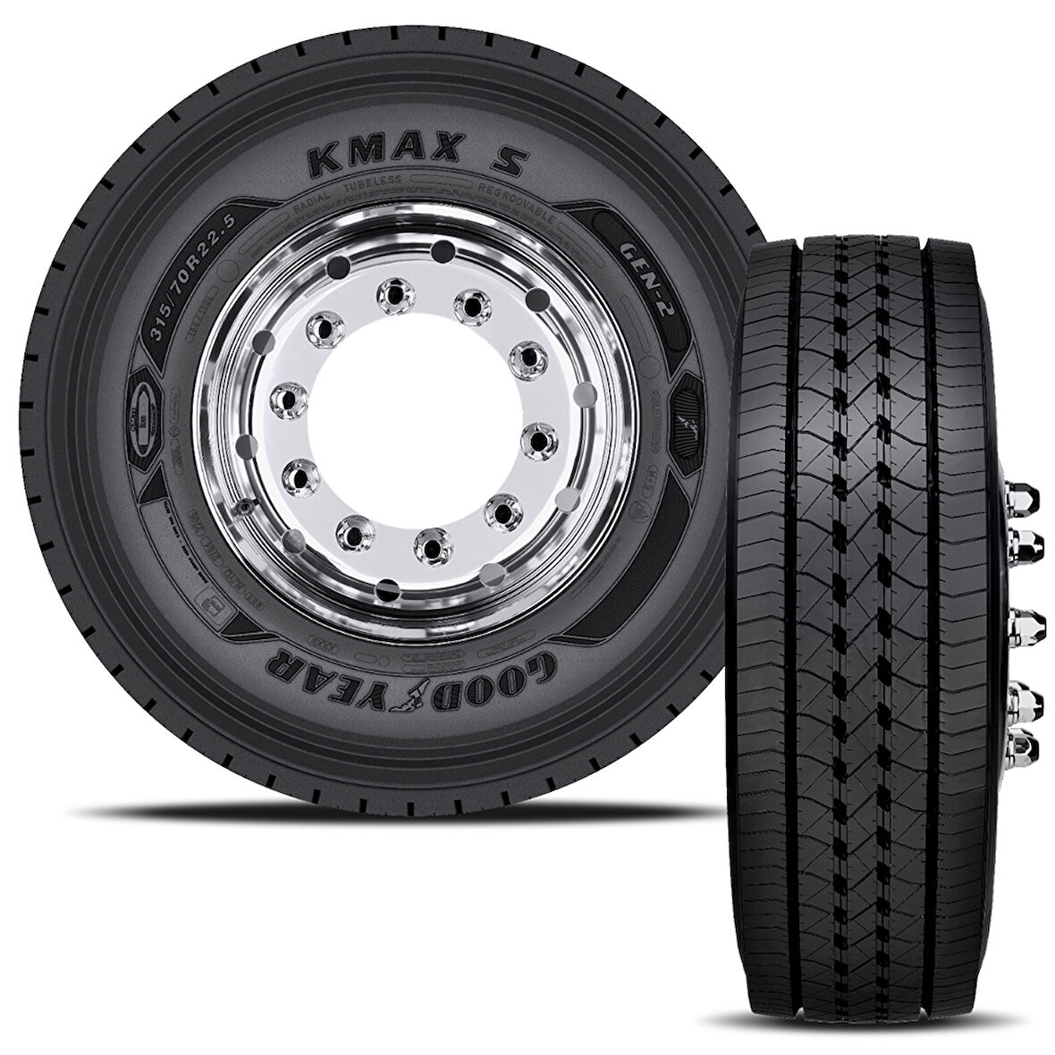 Goodyear 245/70R17.5 136/134M Ön Aks Kmax S Gen-2 (Kış) (2025)