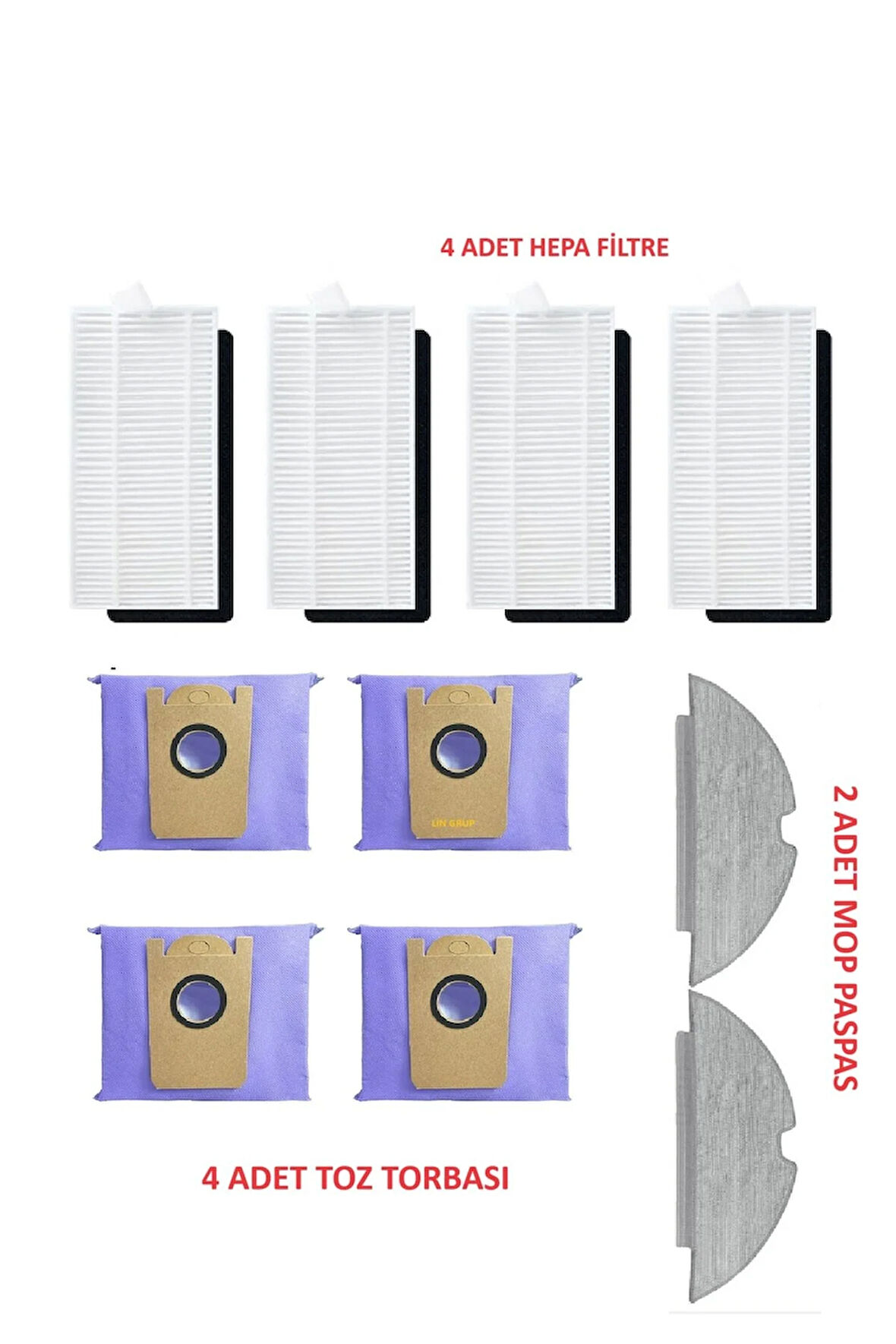 Anker Eufy Robovac Clean L35 LR30 Hybrid Yedek Filtre Toz Torbası Paspas Seti Uyumlu