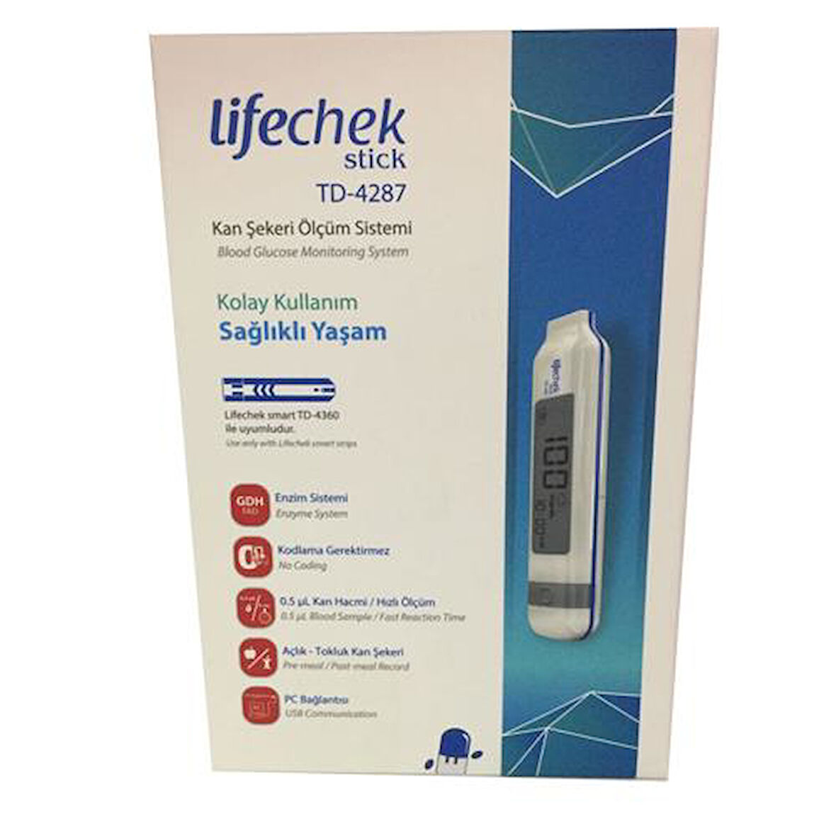 LifeChek Stick TD-4287 Kan Şekeri Ölçüm Cihazı