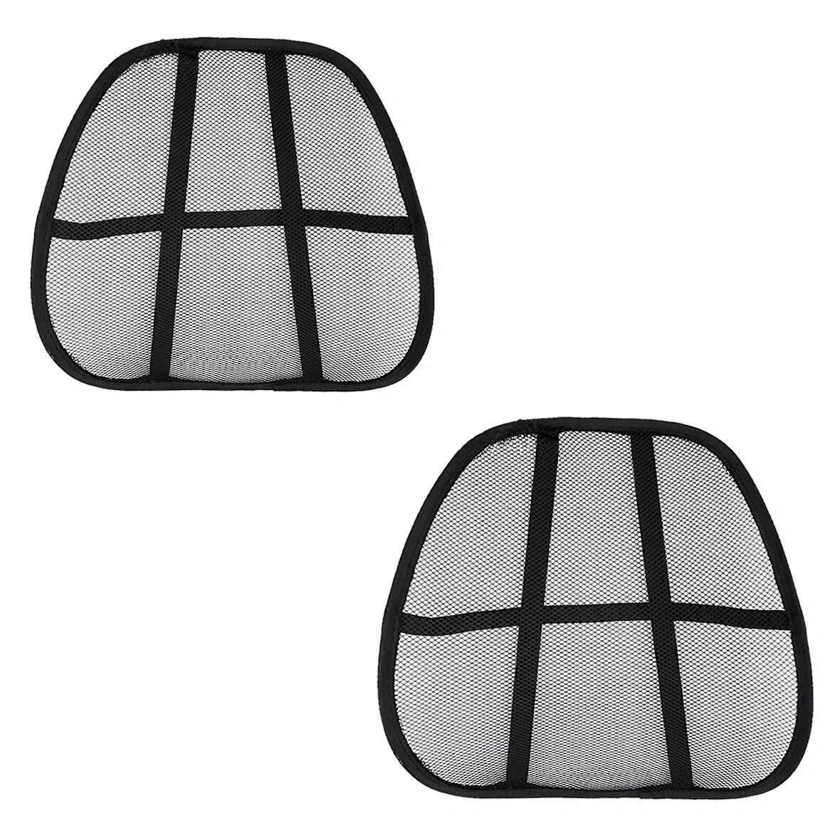 Microcase Ortopedik Sırt Bel Minderi Fileli Destekli Ayarlanabilir Araba Koltuk Sandalye 2 Adet AL5380