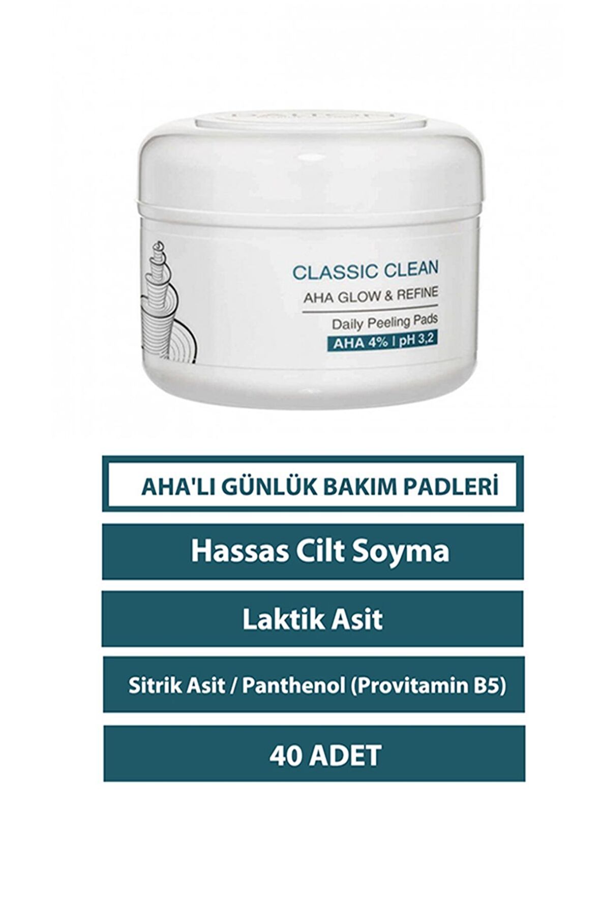 CLASSIC CLEAN AHA'lı Bakım Padleri