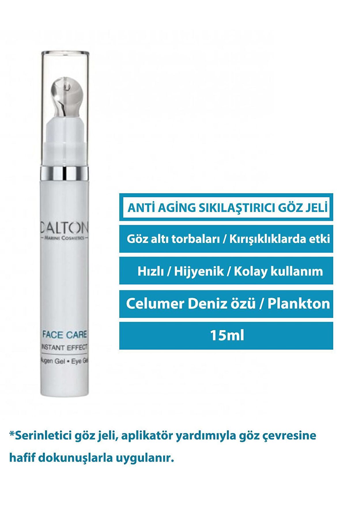 Anti Aging Sıkılaştırıcı Bitki Özleri Hyalüronik Asit Tüm Yaşlar Göz Çevresi Jel 15 ml