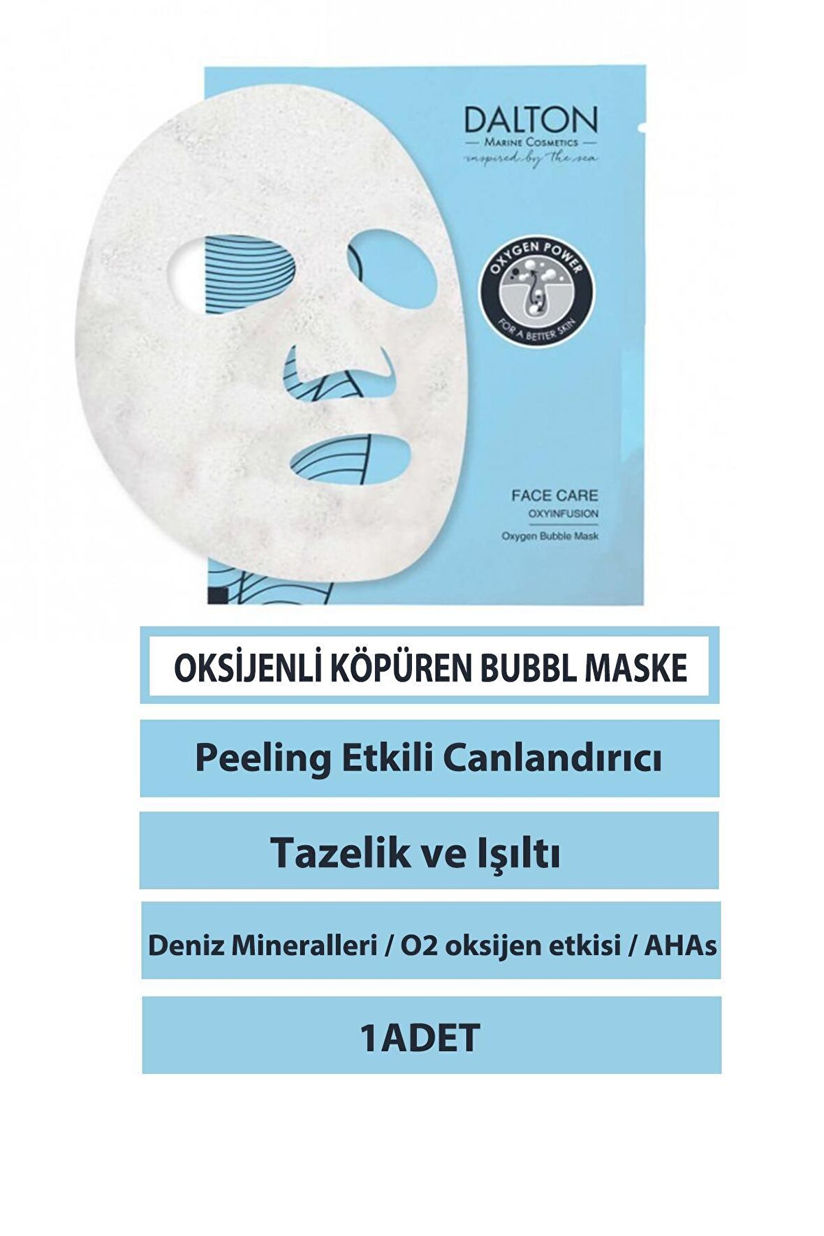 FACE CARE Bubble Oksijenli Köpüren Canlandırıcı Kağıt Maske