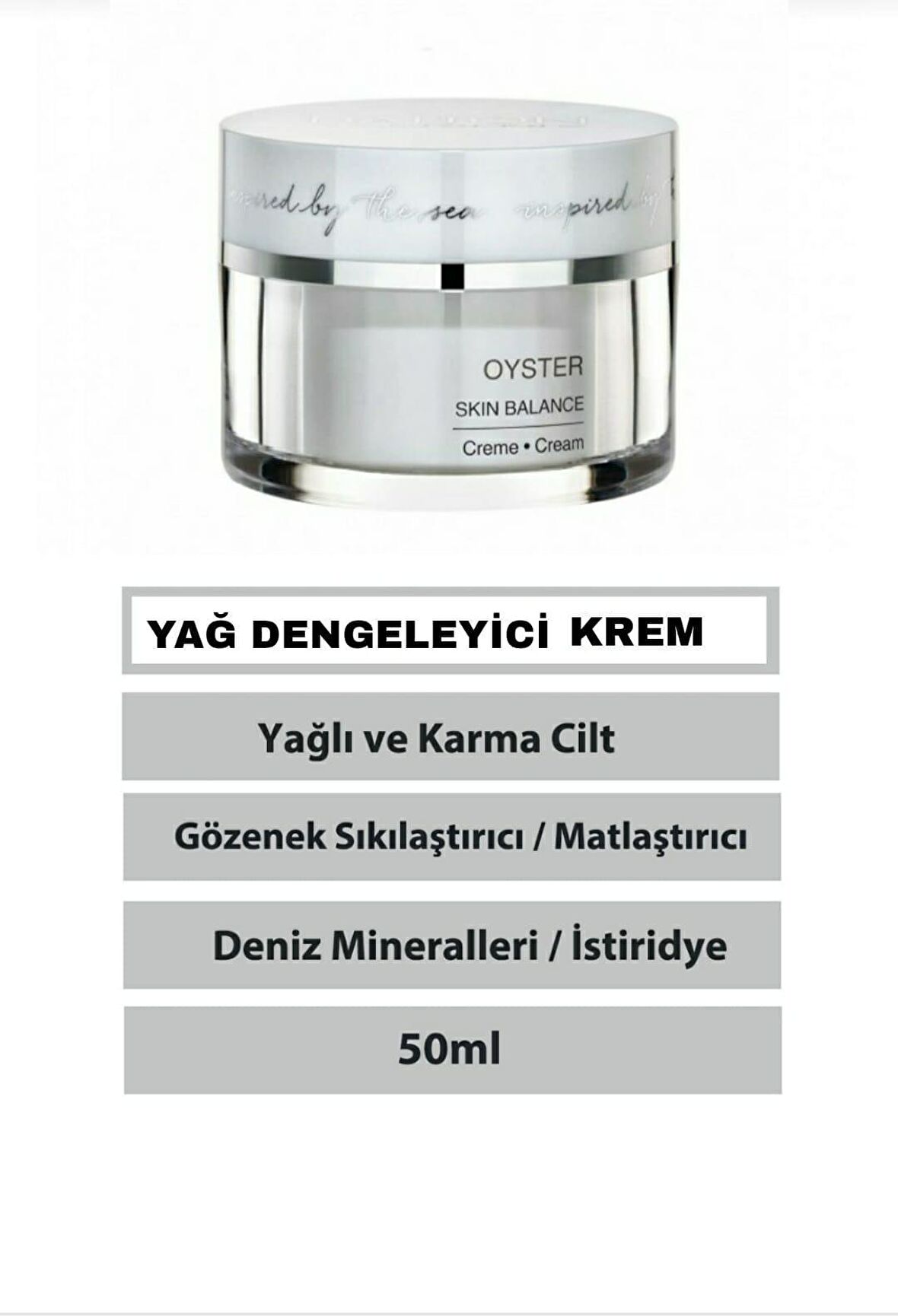 Oyster Yaşlanma Karşıtı E Vitaminli 30 Yaş + Gece-Gündüz Yüz ve Boyun Kremi 50 ml