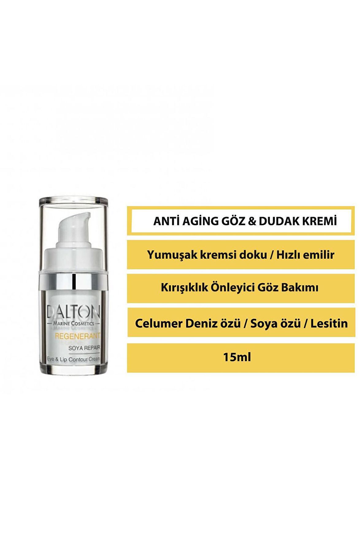 REGENERANT Nemlendirici E Vitamini Lesitin Tüm Yaşlar Göz Çevresi Krem 15 ml