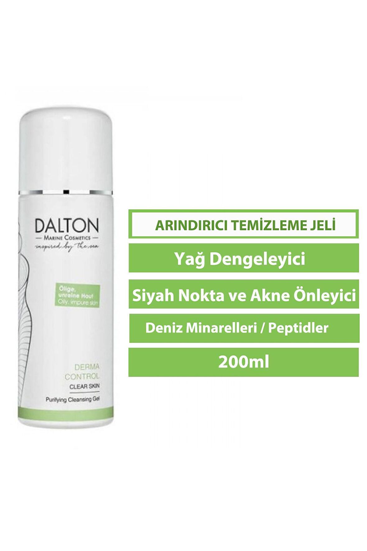 Derma Control Yağlı Cilt için Arındırıcı Yüz Temizleme Jeli 200 ml