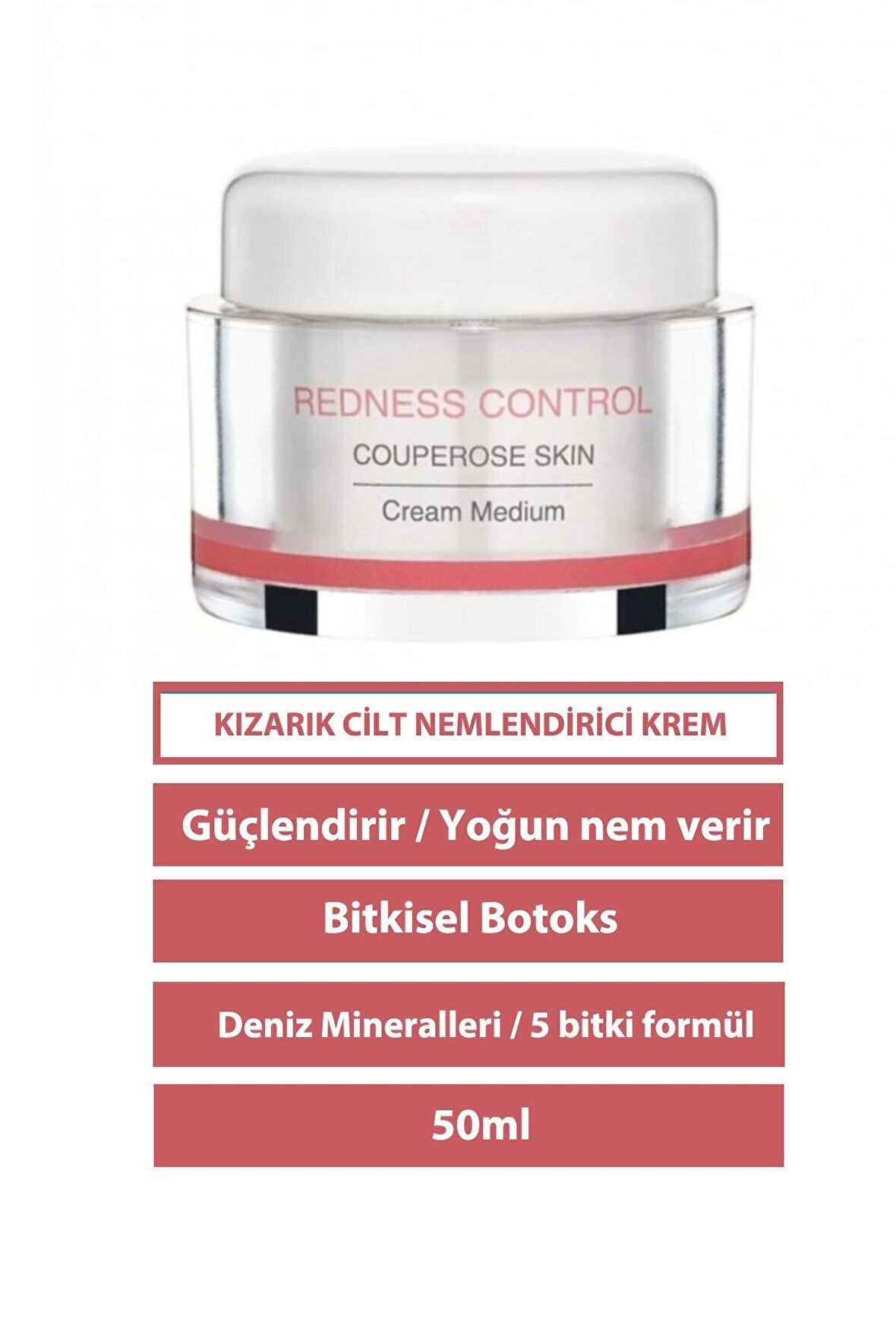 Redness Control Hassas Ciltler İçin Maya Özlü Su Bazlı Yağsız Nemlendirici Yüz Bakım Kremi 50 ml