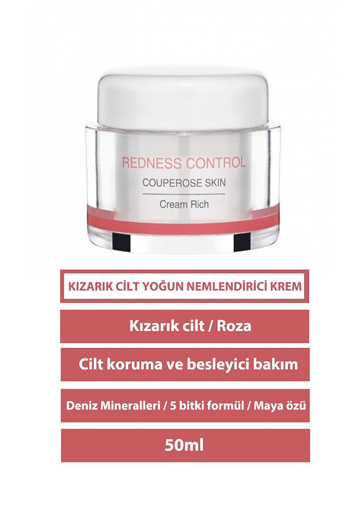 Redness Control Hassas Ciltler İçin Maya Özlü Su Bazlı Yağsız Nemlendirici Yüz Bakım Kremi 50 ml