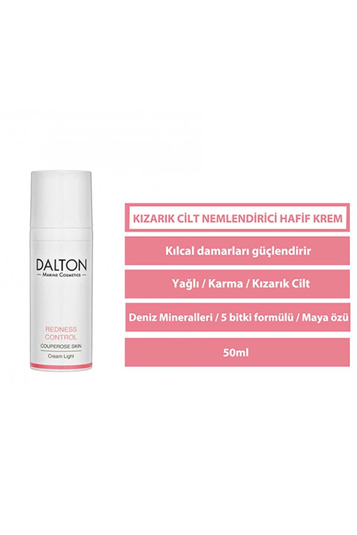 Redness Control Karma ve Yağlı Ciltler İçin Maya Özlü Su Bazlı Yağsız Nemlendirici Yüz Bakım Kremi 50 ml