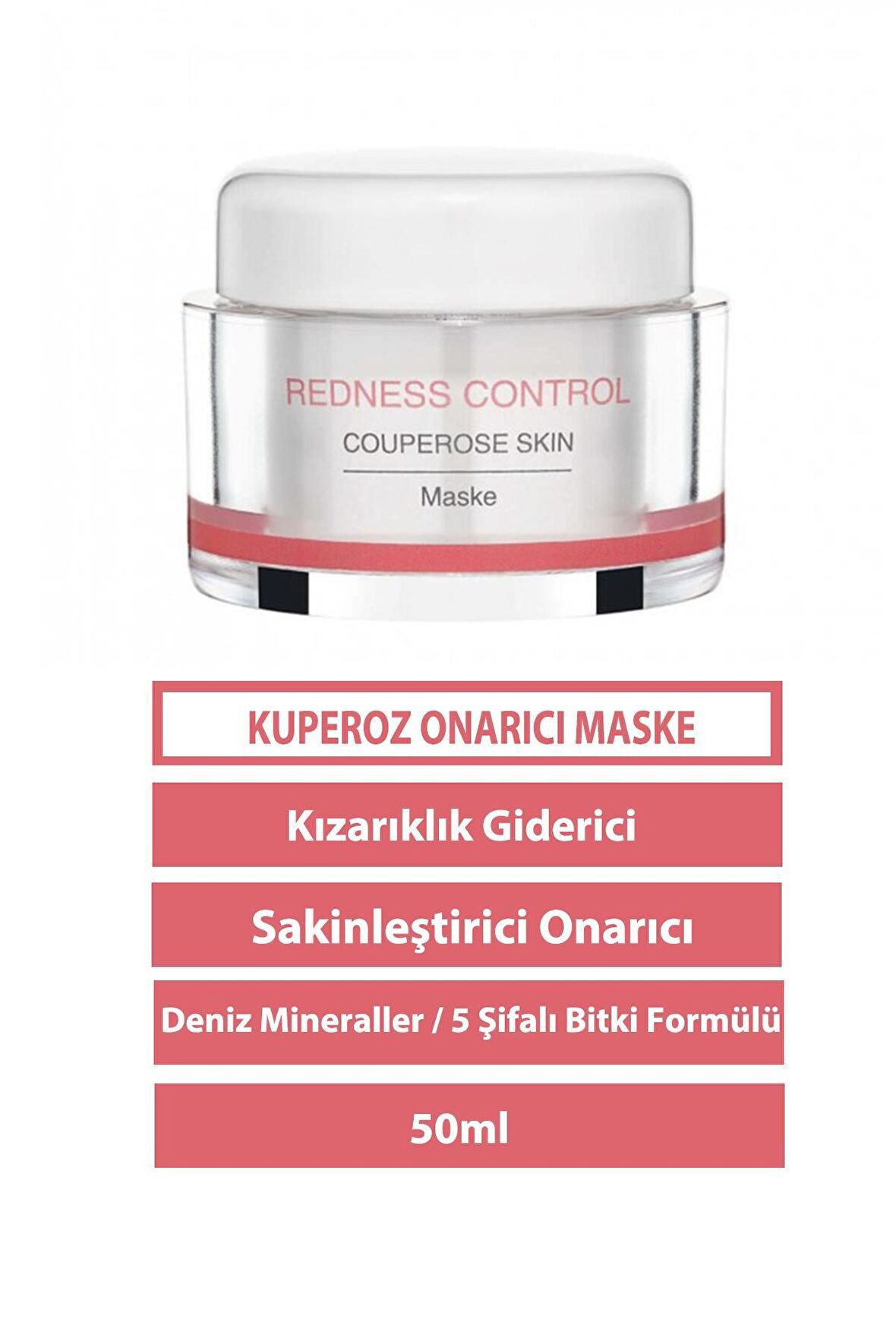 REDNESS CONTROL Kuperoz / Rozalı Ciltler İçin Maske