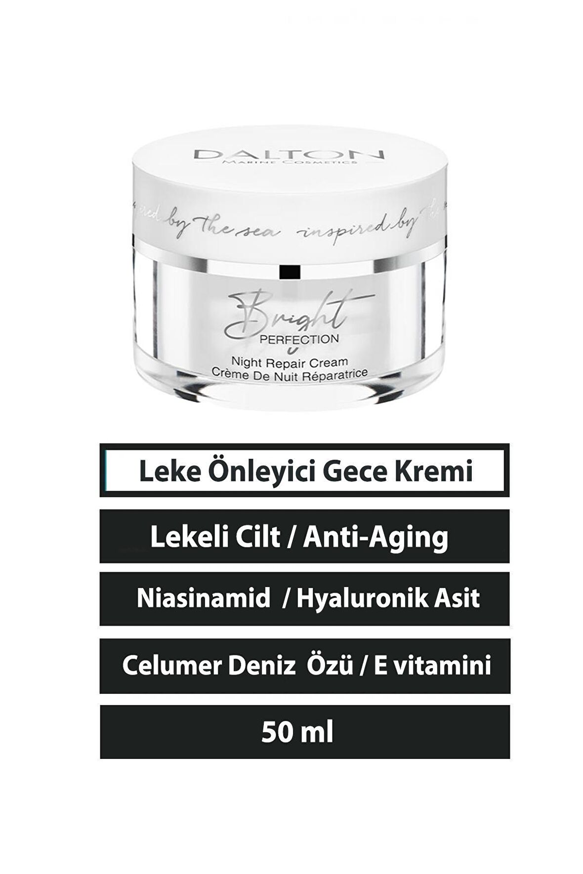 Tüm Cilt Tipleri İçin Leke Karşıtı Gece Leke Krem 50 ml