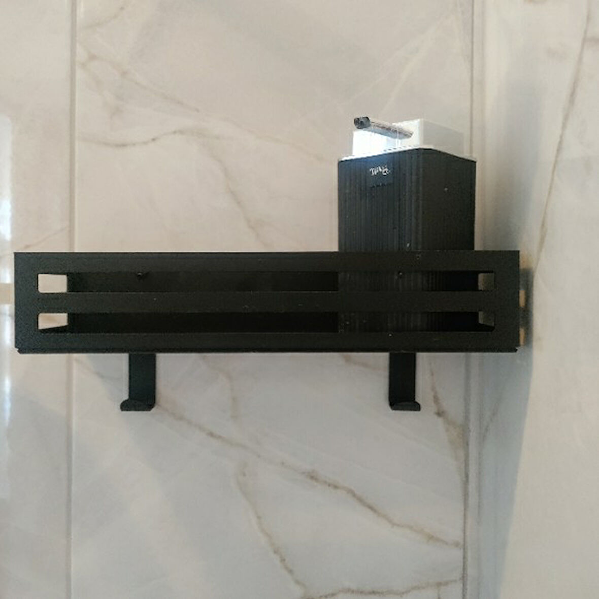 Toren tek kat şampuan lif askılı şampuanlık duş içi şampuanlık siyah