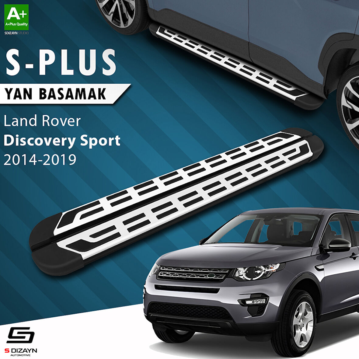 S-Dizayn Land Rover Discovery Sport S-Plus Gri Yan Basamak 183 Cm 2014-2019 A+ Kalite