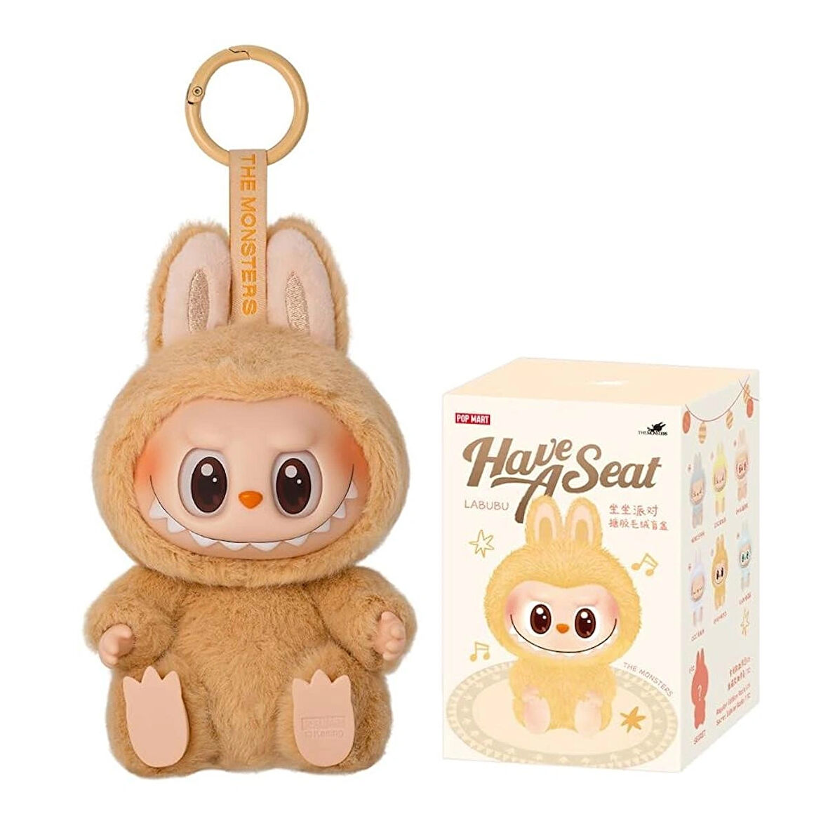 Labubu Peluş Oyuncak, Anahtarlık , Have aSeat, Oturan Model 