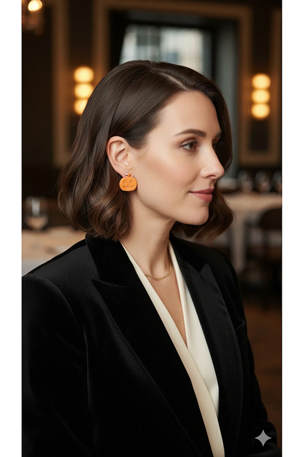 Pumpkie El Yapımı Polimer Kil Küpe – Halloween Kabak Tasarım – Alerji Yapmayan Çelik