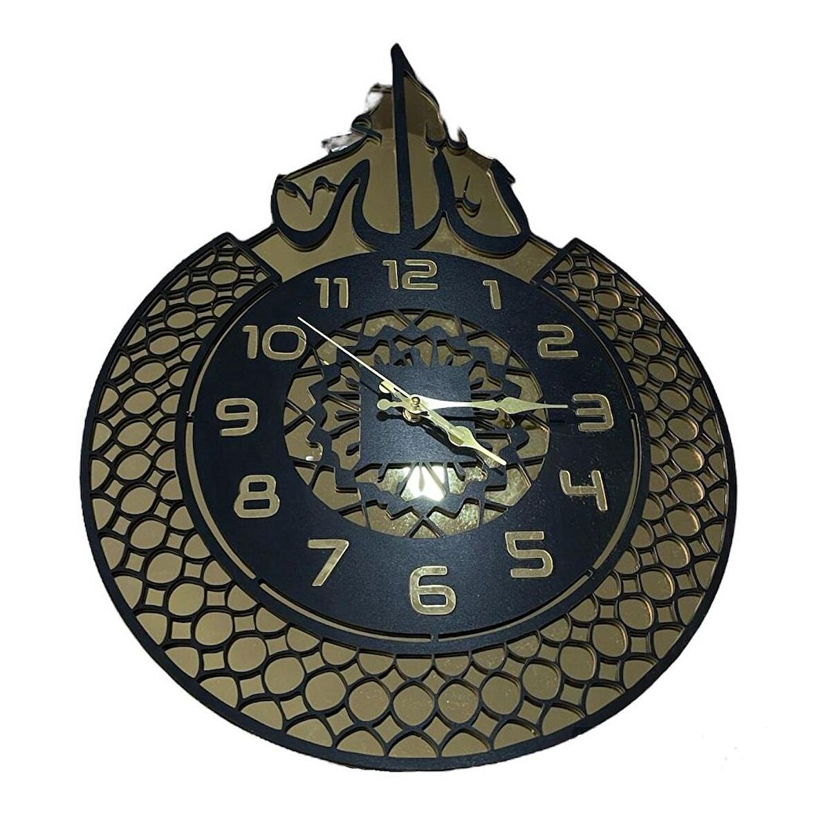 LA012 ARAPÇA YAZILI DEKORATİF DUVAR SAATİ 40 CM 60 CM