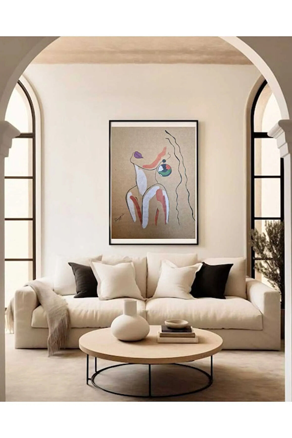 Nora- Kraft Kağıdı Üzerine 30*50 Kuru Boya Çalışması