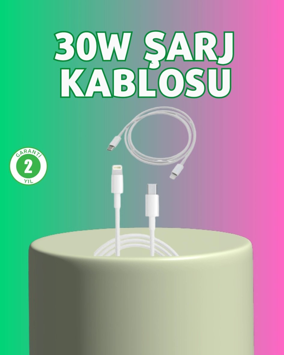 Orijinal Kalite 30w Type-c Lightning Hızlı Şarj Kablosu – 1.2m Dayanıklı