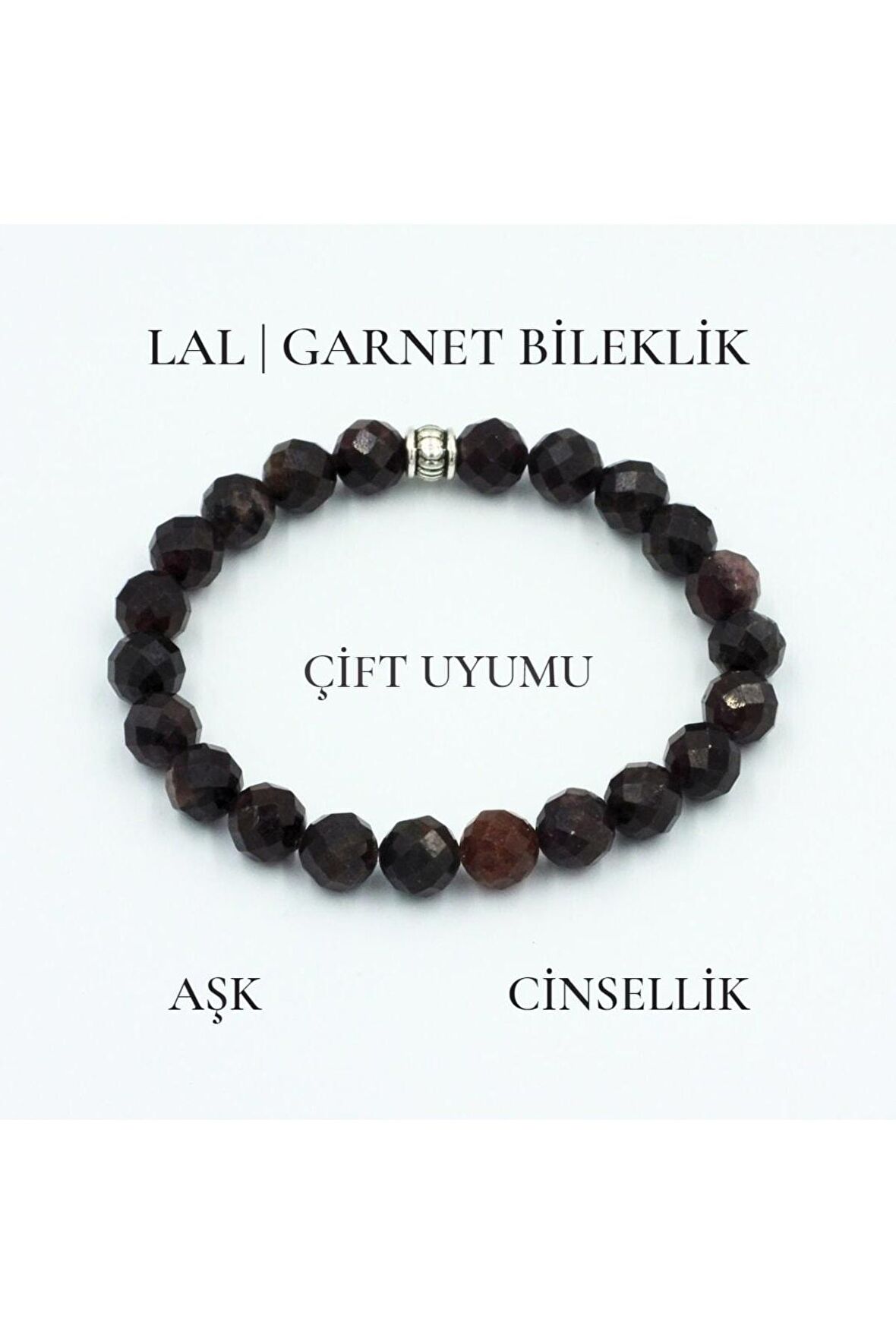 Doğal Şifalı Taş Bileklik | Lal Garnet Doğal Taş Bileklik 8 Mm Aşk Taşı