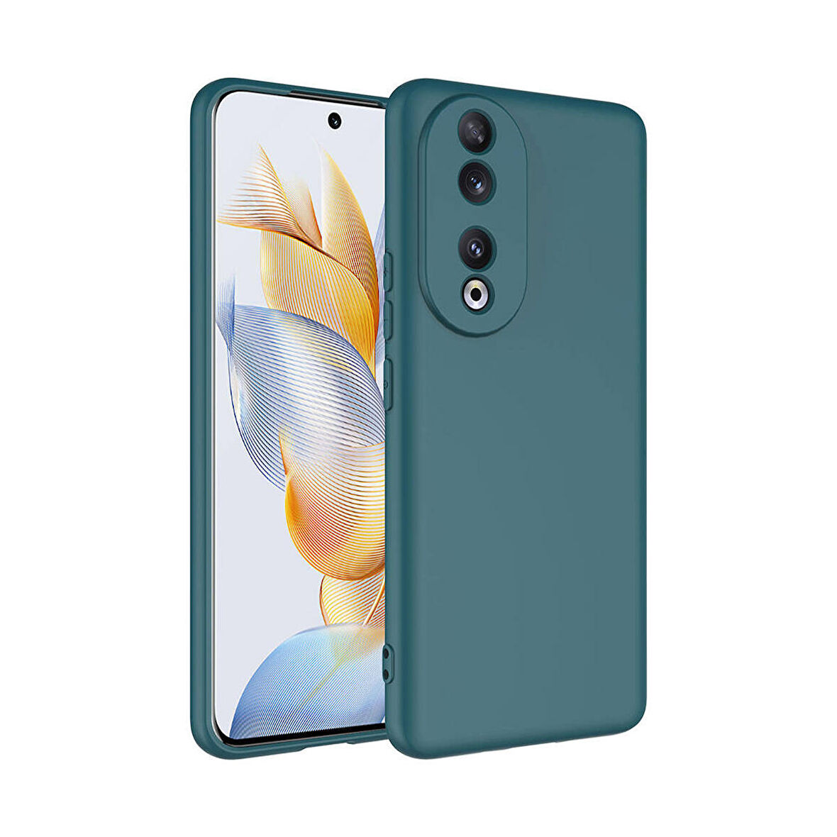 Forzacase Honor 90 ile uyumlu Liquid Serisi İçi Kadife Lansman Silikon Kılıf