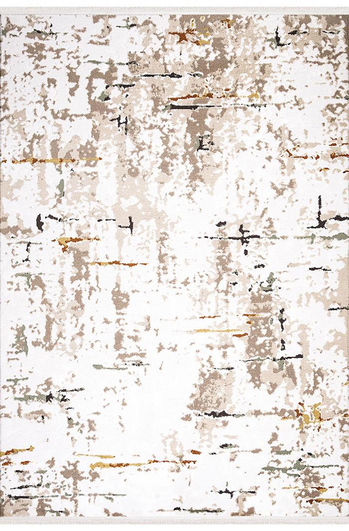 İpek Mekik Halı Lapena Kahve Ekru Modern Desenli Halı