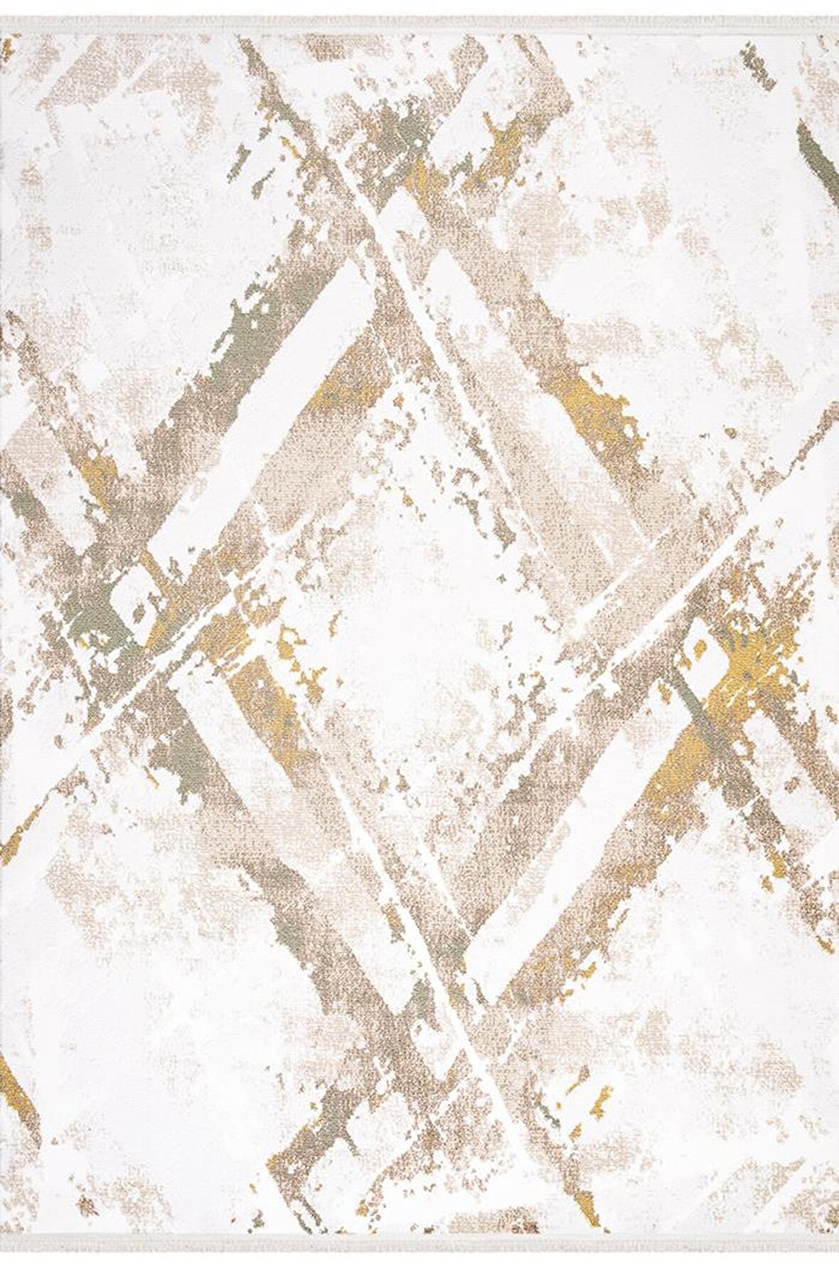 İpek Mekik Halı Lapena Kahve Ekru Modern Desenli Halı