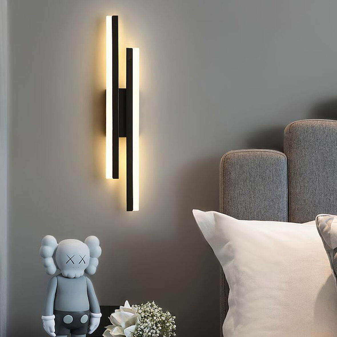 Elektrikle Çalışır, 12 Watt , 3000 Kelvin Gün Işığı Led Aplik, İç Merkan Led Duvar Armatürü -220V