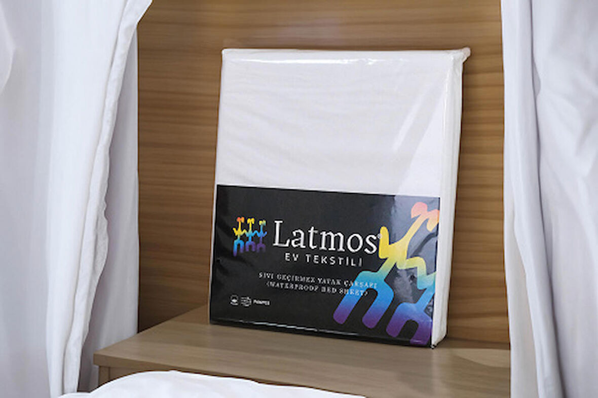 Latmos Lastikli 70 x 140 Su Geçirmez Alez Beyaz