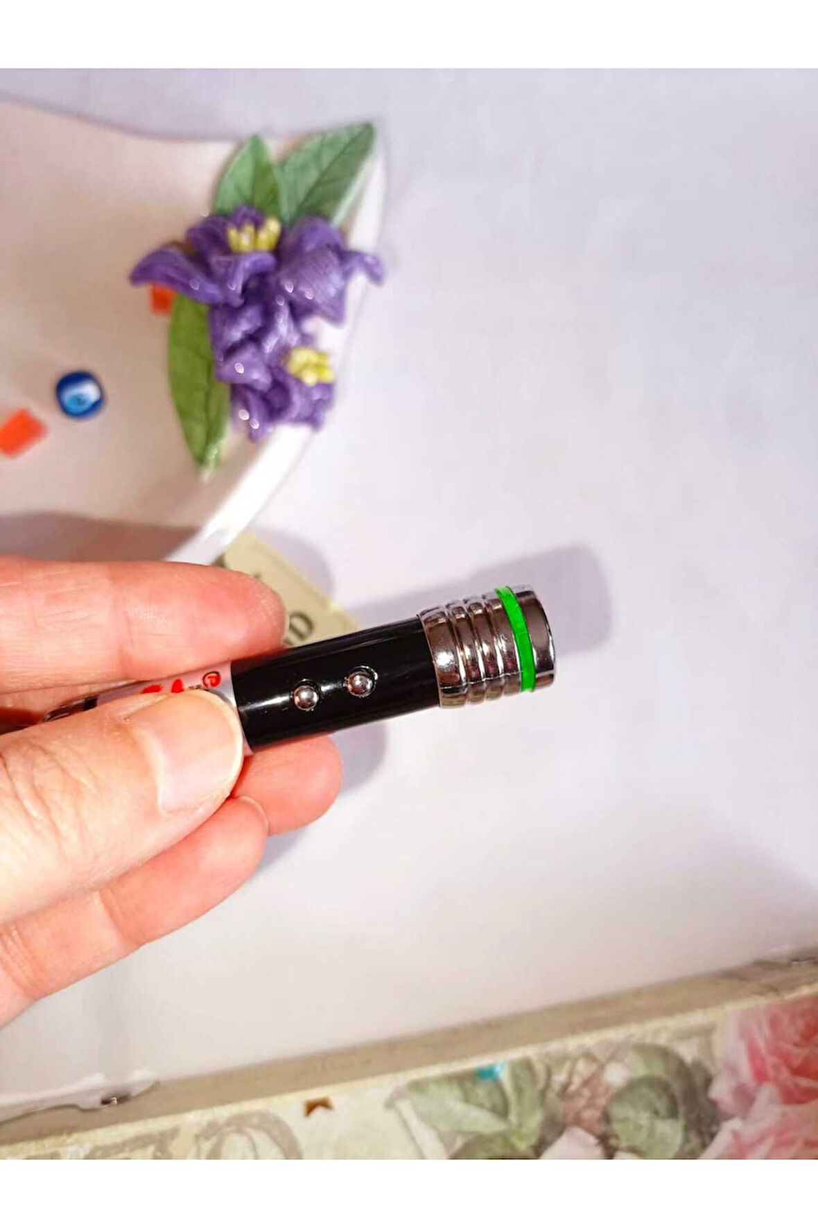 3in1 LAZER FENER KIRMIZI BEYAZ VE YANIP SÖNEN IŞIK, FENER 3 FONKSİYONLU SİYAH RENKLİ