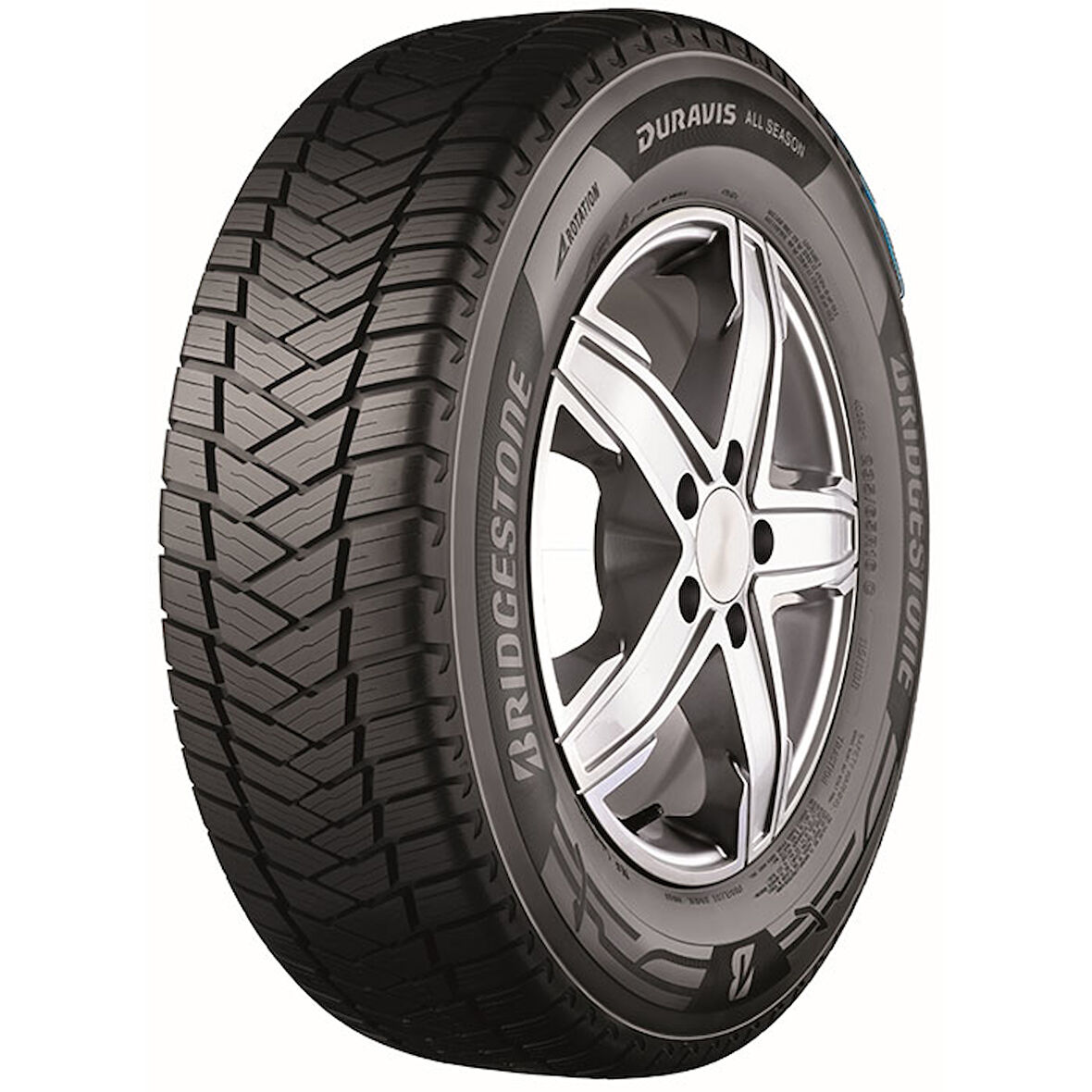 Bridgestone 195/65R16C 104/102T 8PR Duravis All Season 4 Mevsim Lastiği (Üretim Yılı: 2023)