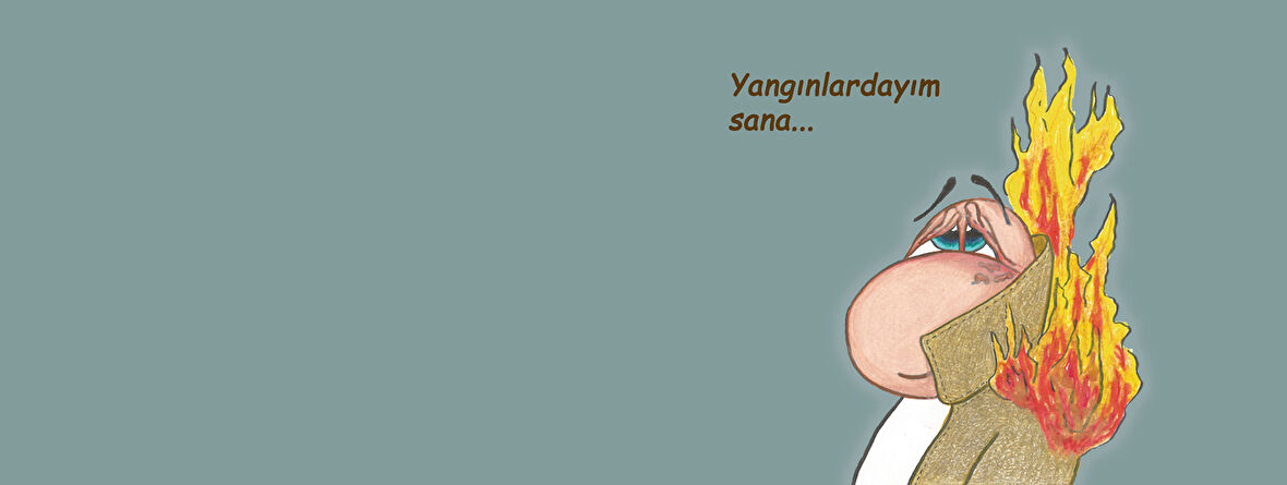 Yangınlardayım sana Hediye Kupa Love Bug-T