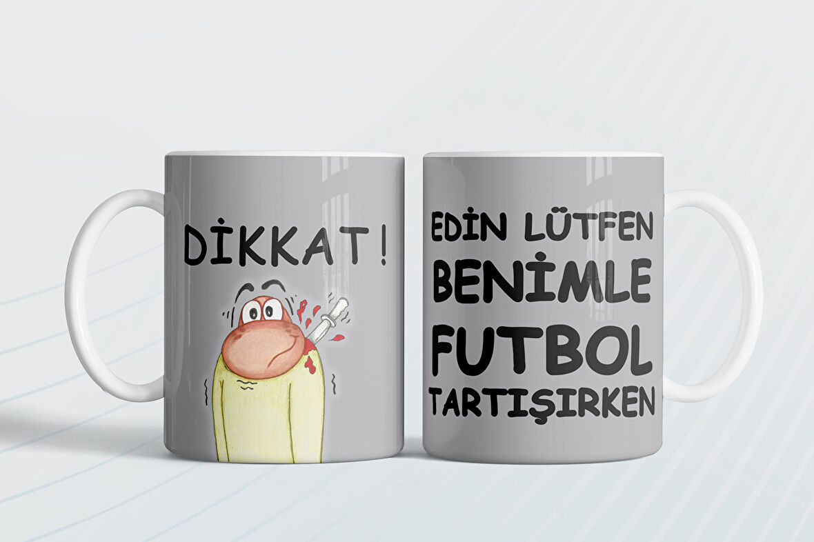 Benimle futbol tartışırken lütfen dikkat edin!  Hediye Kupa Love Bug-T