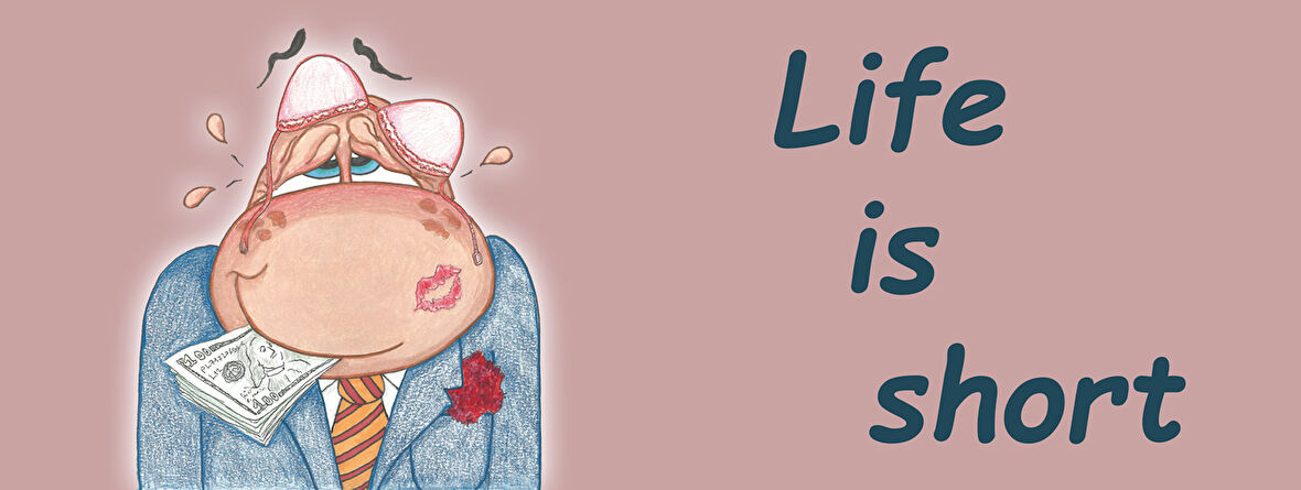Life is short (Hayat Kısa ENG) Hediye Kupa Love Bug-T