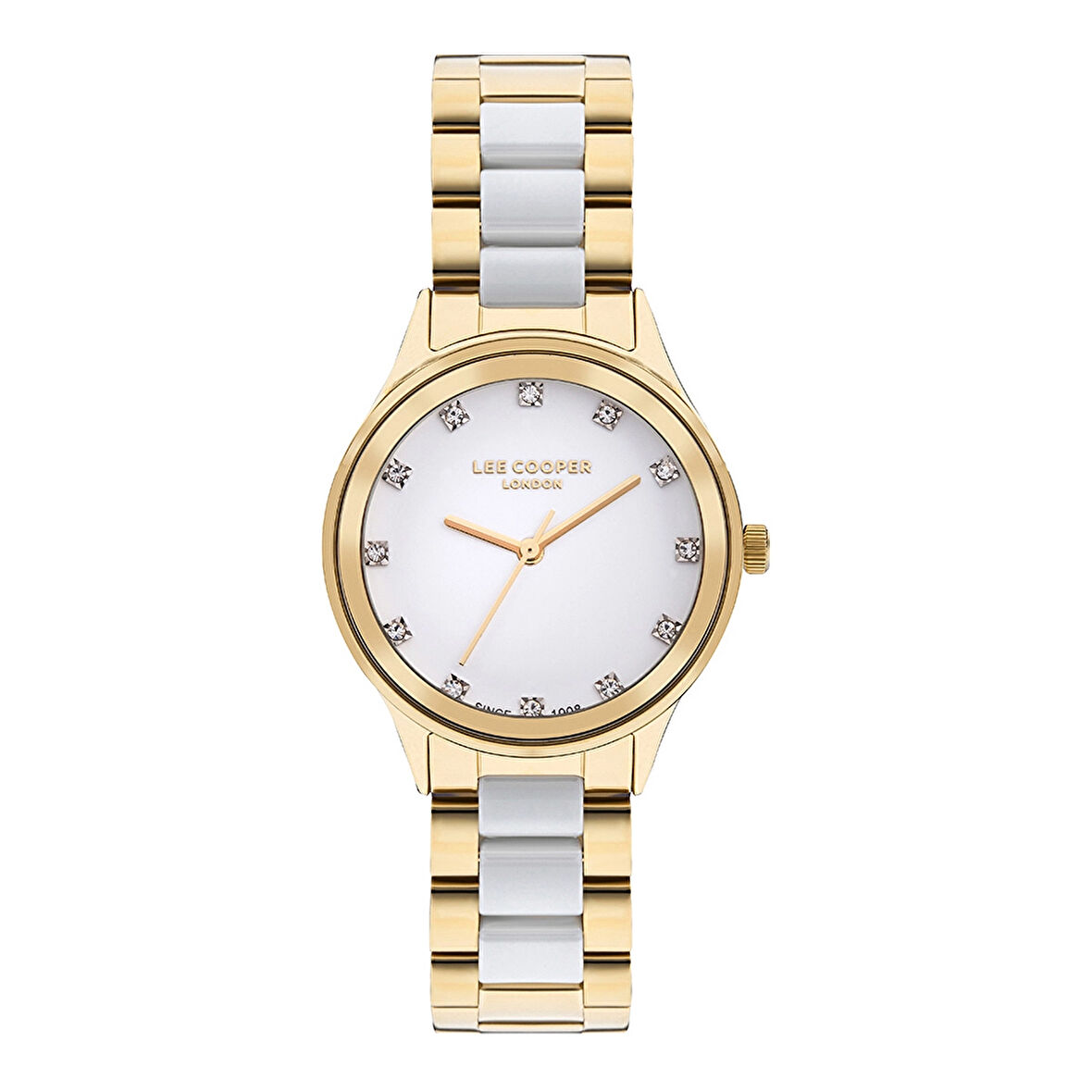 Lee Cooper LC07874.130 Beyaz ve Altın Renk Kadın Kol Saati
