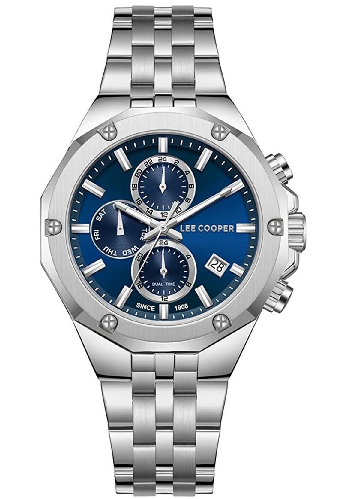 Lee Cooper LC08104.390 Erkek Kol Saati | 43 mm Kasa, Lacivert Kadran, 5 ATM Su Geçirmezlik