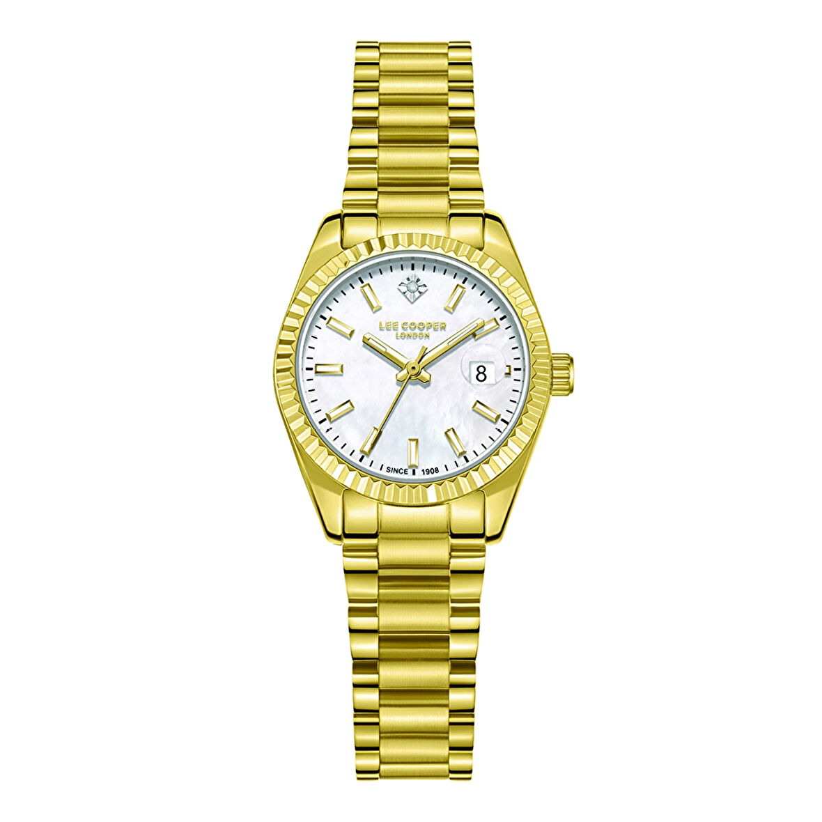 Lee Cooper LC08126.120 Kadın Kol Saati | Altın Renk, Çelik Kordon, Quartz Mekanizma