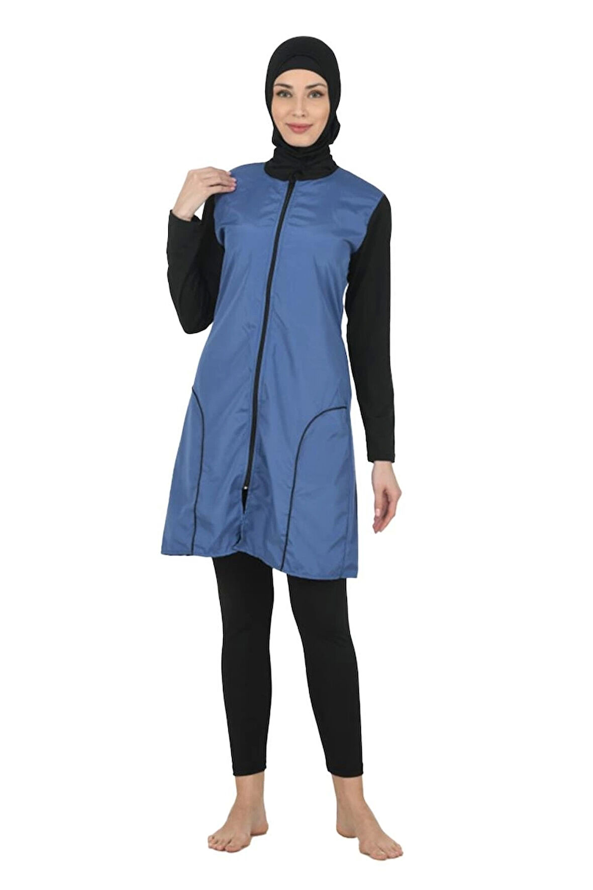 Fantasy 3372 Kadın Tam Kapalı Paraşüt Kumaş Tesettür Mayo