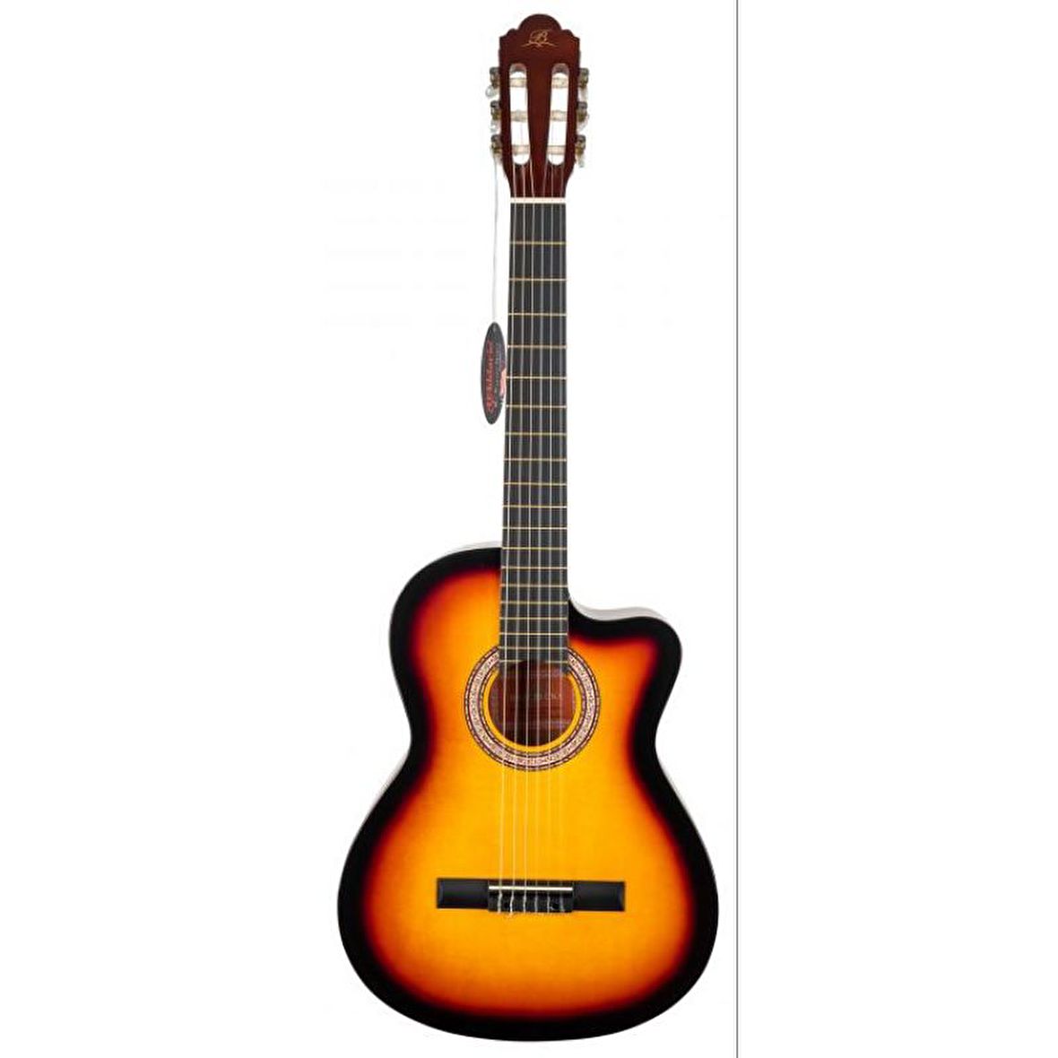 BARCELONA LC 3900 CBSB Cutaway Brown Sunburst Klasik Gitar