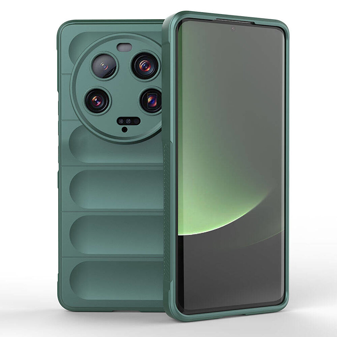 Xiaomi Mi 13 Ultra için Yeni Tasarım Silikon Kılıf Etnik Koyu Yeşil