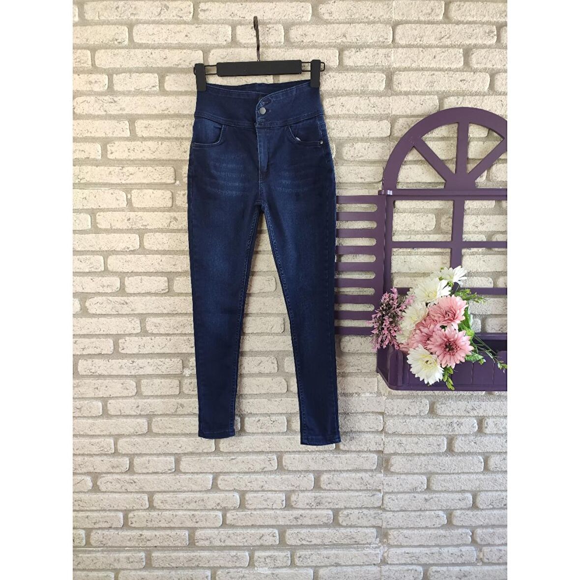 Lucky Life Yüksek Bel Likralı Jean Pantolon 90 Cm