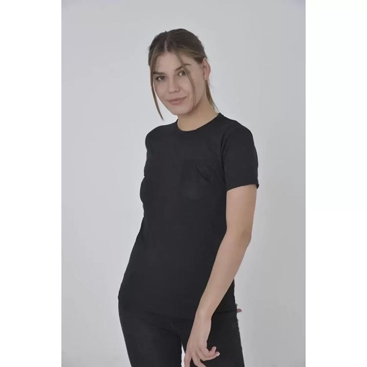 Lucky Life File Cepli Slim Fit T-shirt - Siyah