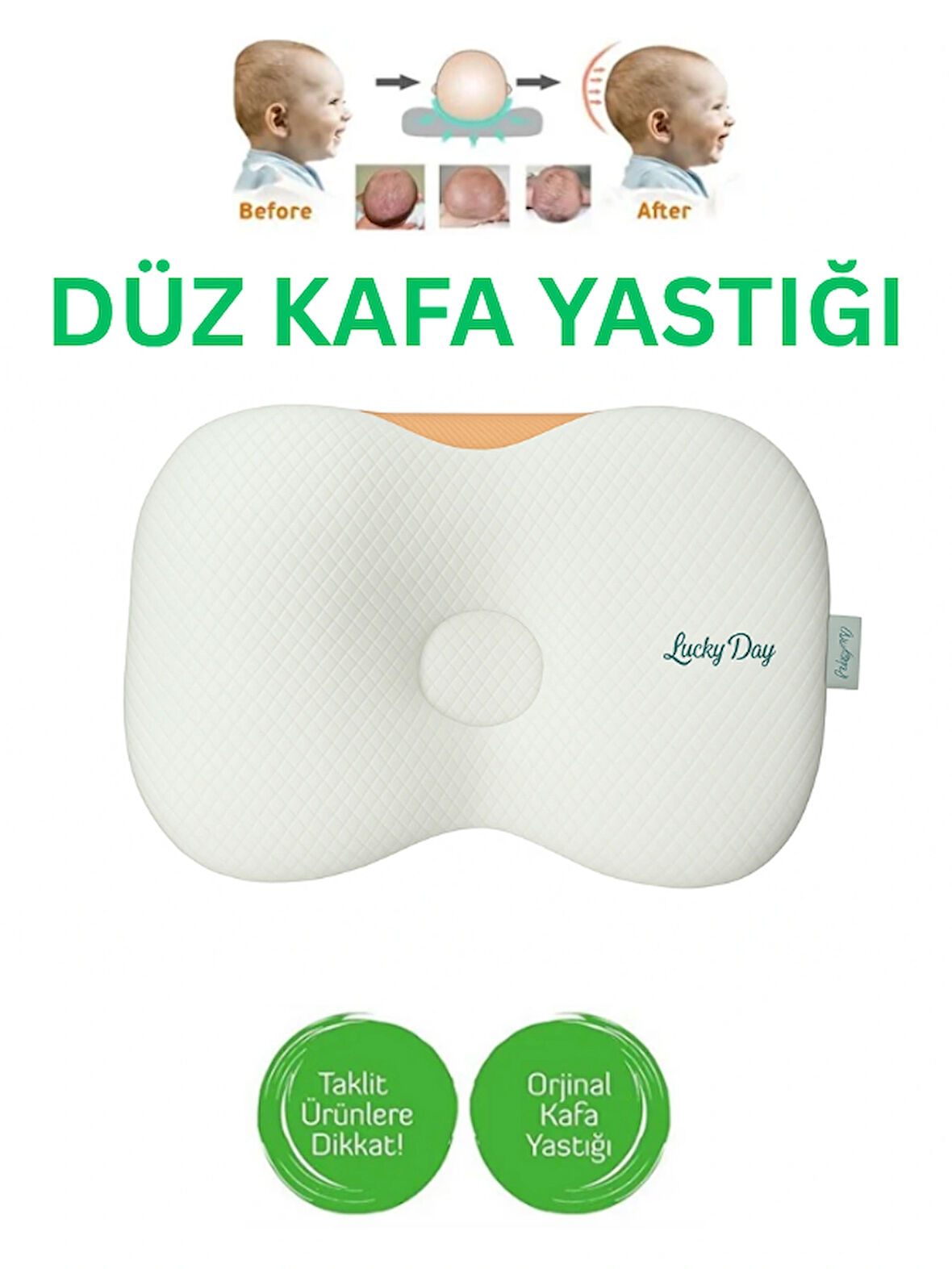 Bebek Düz Kafa Yastığı, Air Düz Kafa Yastık, Hava Alabilen Yastık, Organik %100 Pamuk Kumaş