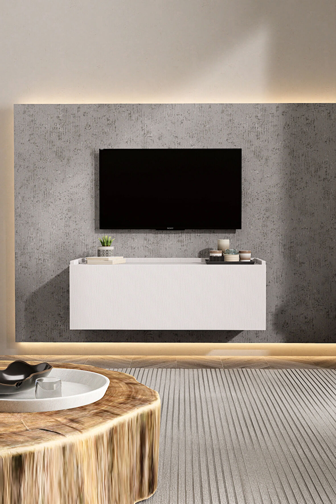 LİFEDECO TV ÜNİTESİ 90 CM DUVARA MONTE LD-1002-M290