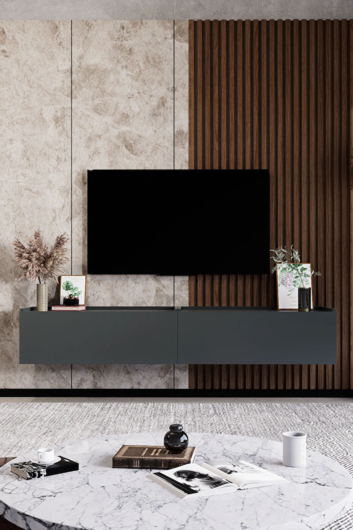 LİFEDECO TV ÜNİTESİ 180 CM DUVARA MONTE LD-1002-M2M290