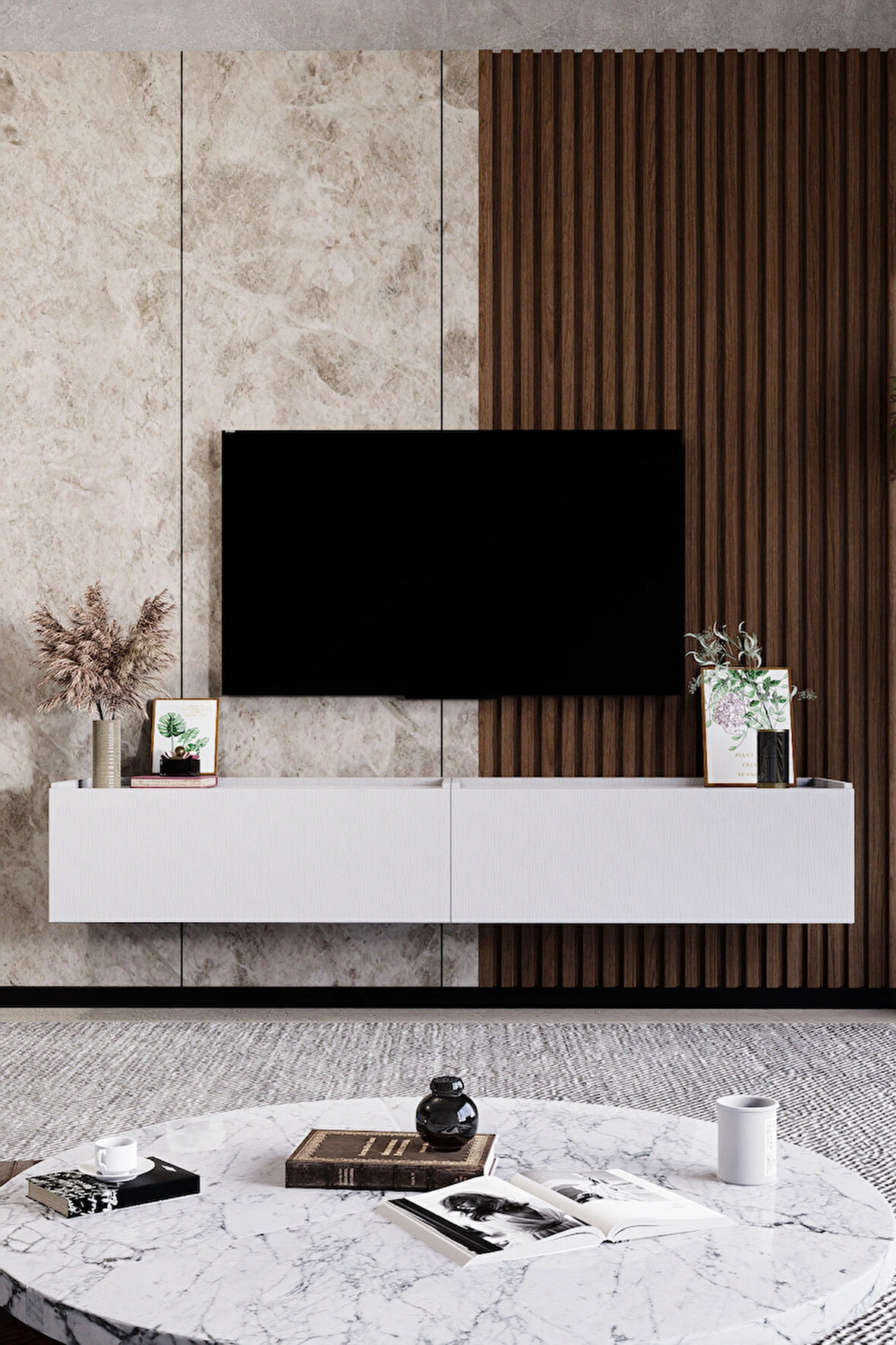 LİFEDECO TV ÜNİTESİ 180 CM DUVARA MONTE LD-1002-M2M290