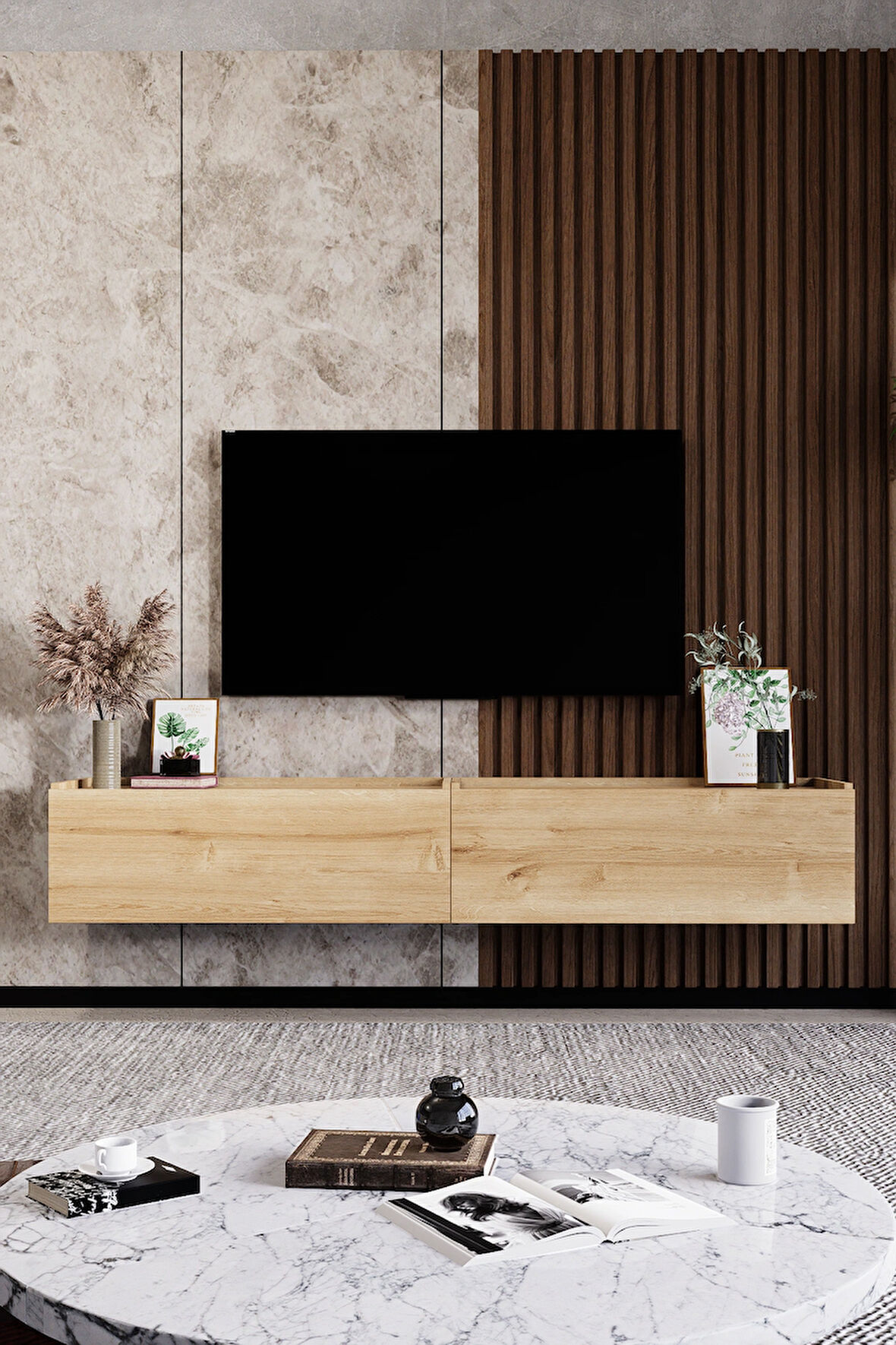 LİFEDECO TV ÜNİTESİ 180 CM DUVARA MONTE LD-1002-M2M290