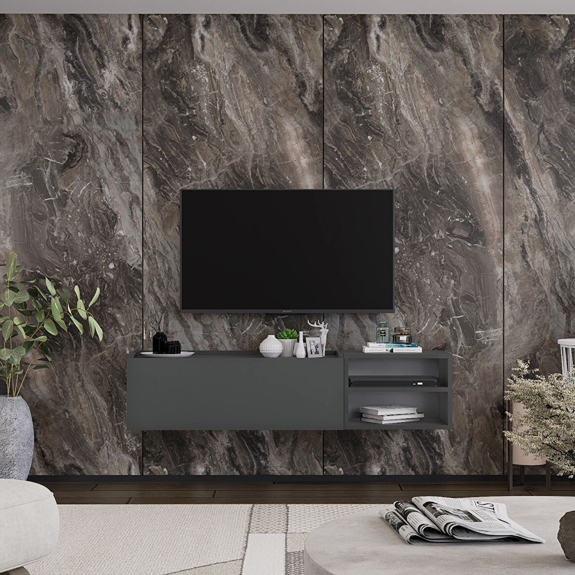 LİFEDECO TV ÜNİTESİ 135 CM DUVARA MONTE LD-1002-M2M490