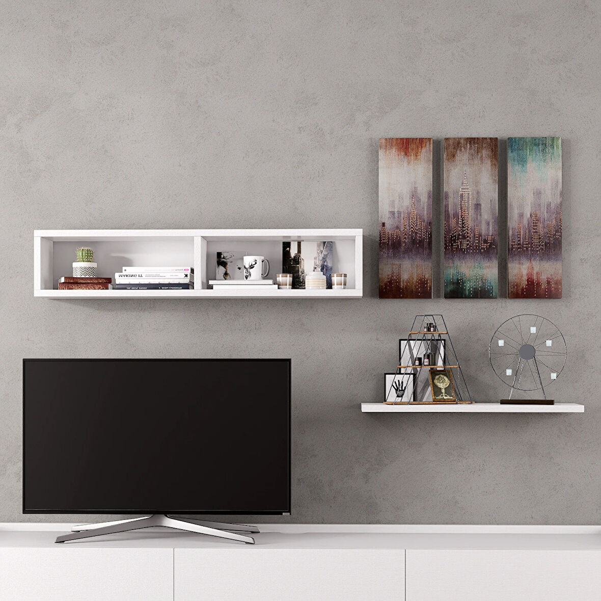 LİFEDECO TV SEHPA ÜNİTESİ DUVAR RAFI 90 CM LD-5000-R7